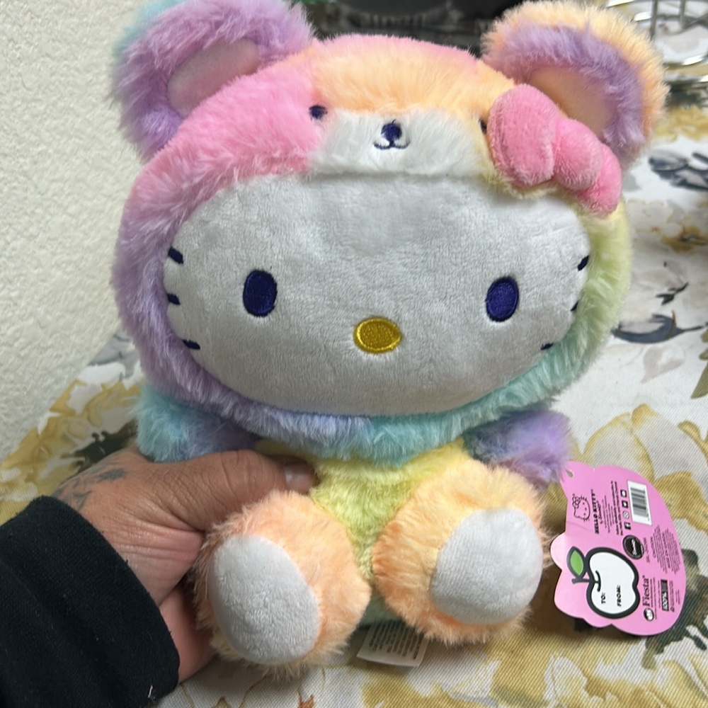 New with tags Hello Kitty 9" Rainbow Sherbet Plush toy collectible - Picture 8 of 8